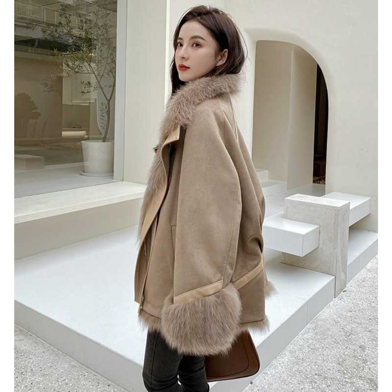 ファートリミングスエードリバーシブルコート(2colors)