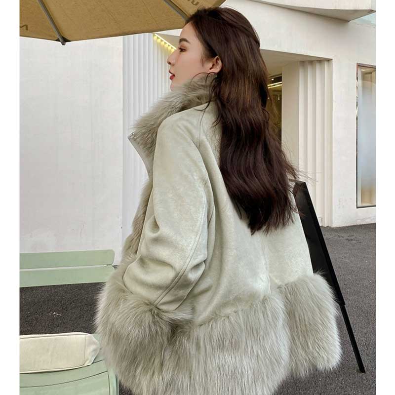 ファートリミングスエードリバーシブルコート(2colors)