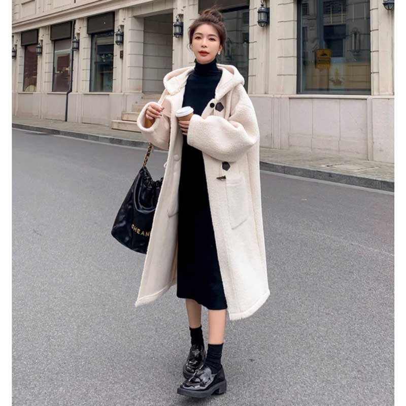 ボアロングダッフルコート