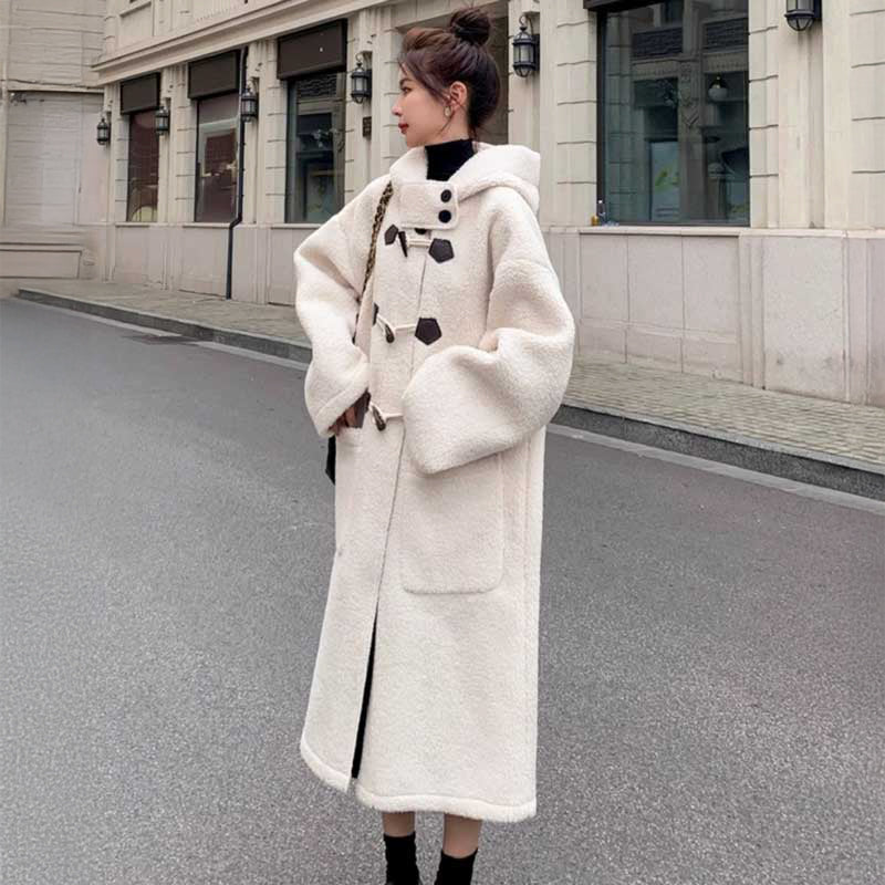 ボアロングダッフルコート