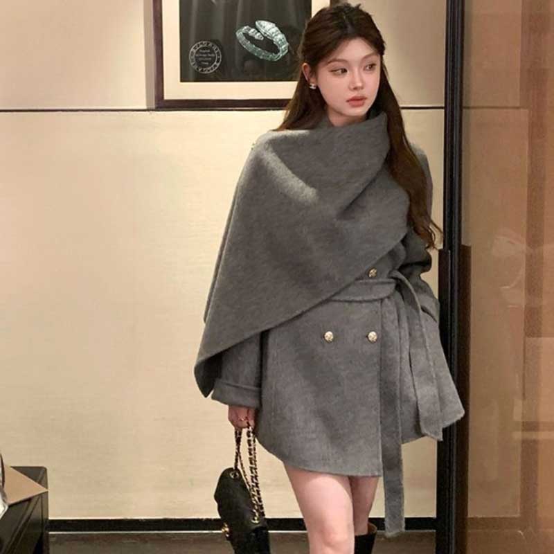 ケープデザインショートコート