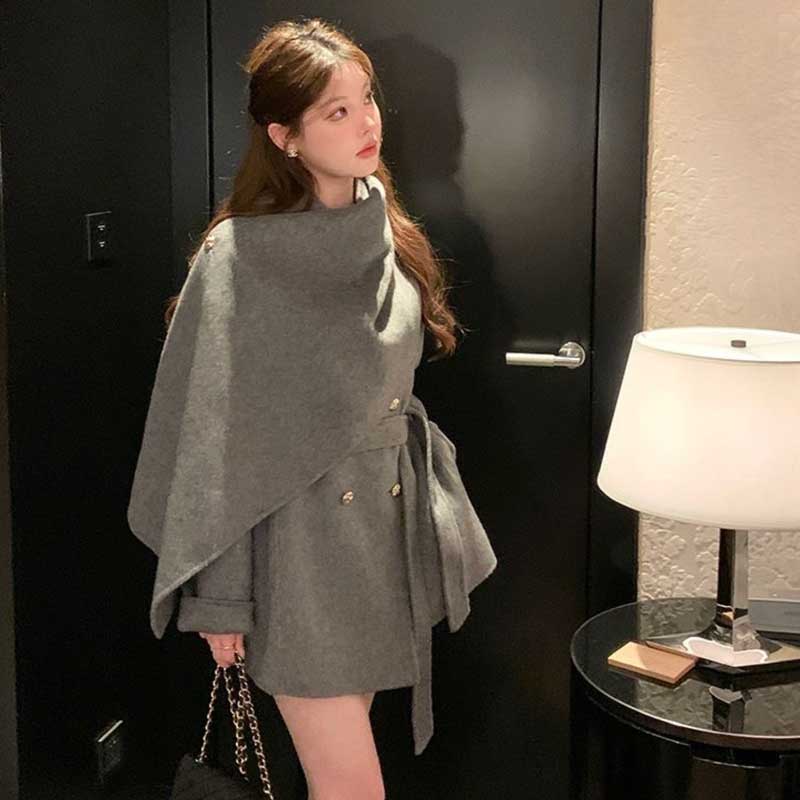 ケープデザインショートコート