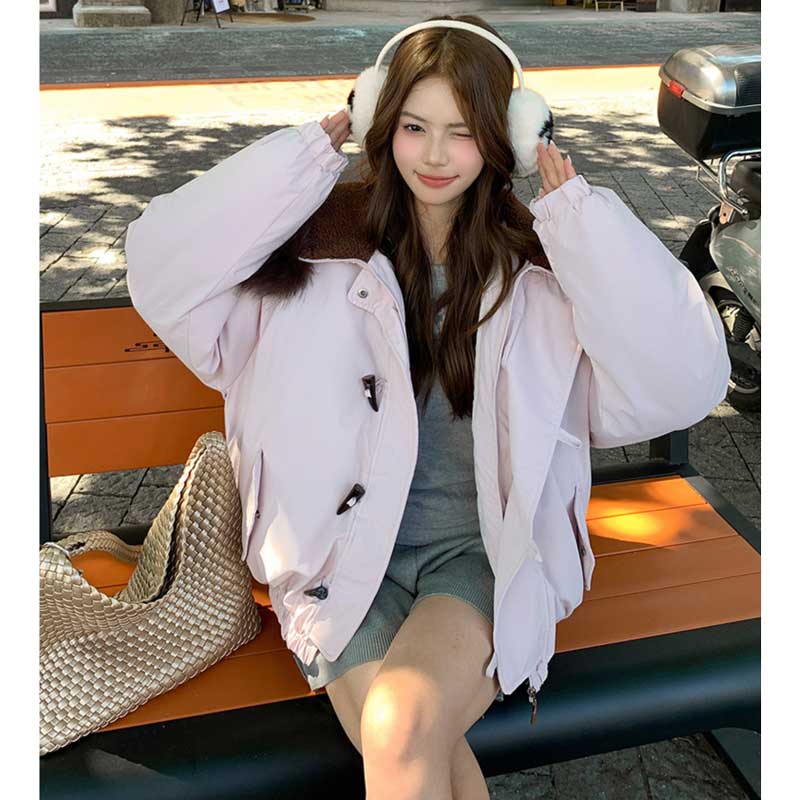 ジップフードショートブルゾン(4colors)