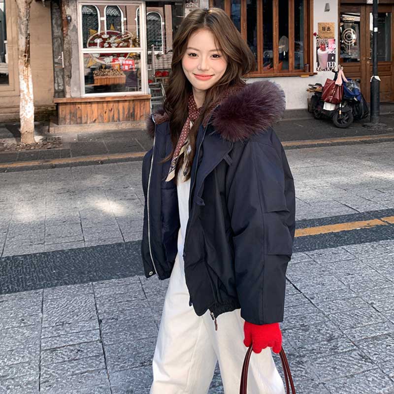 ジップフードショートブルゾン(4colors)