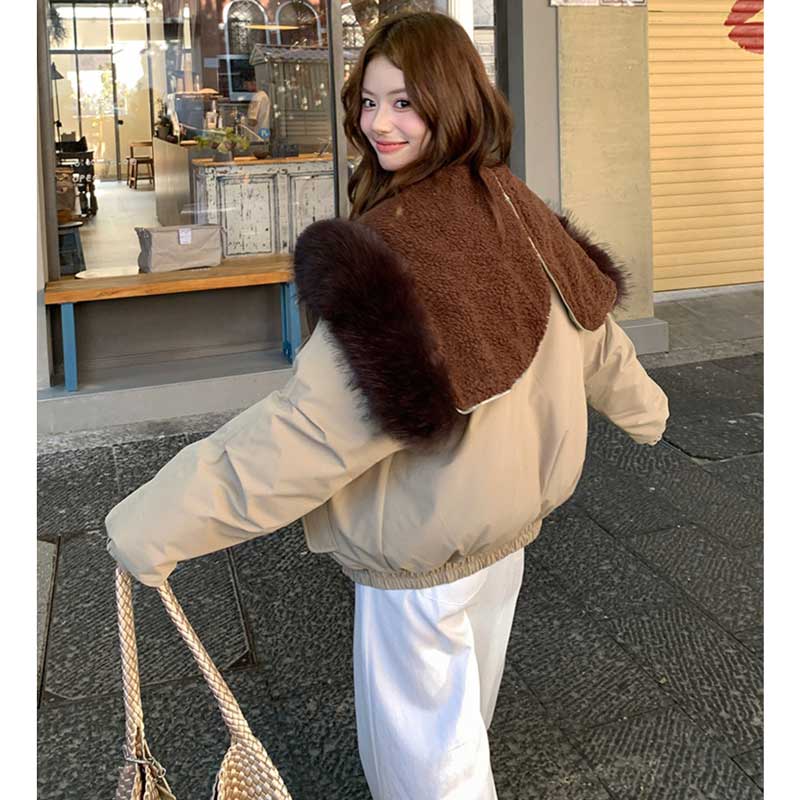 ジップフードショートブルゾン(4colors)