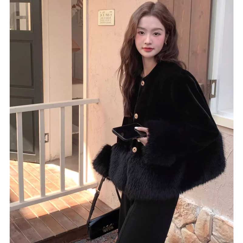 極美品✨エストネーション ノーカラーウールコート ジャケット 切替ファー S 黒 2026年最新】ESTNATION レディース 毛皮・ファーコートの人気アイテム