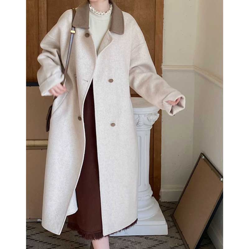 バイカラーロングチェスターコート(2colors)