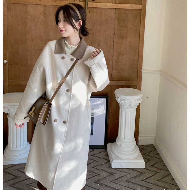 バイカラーロングチェスターコート(2colors)