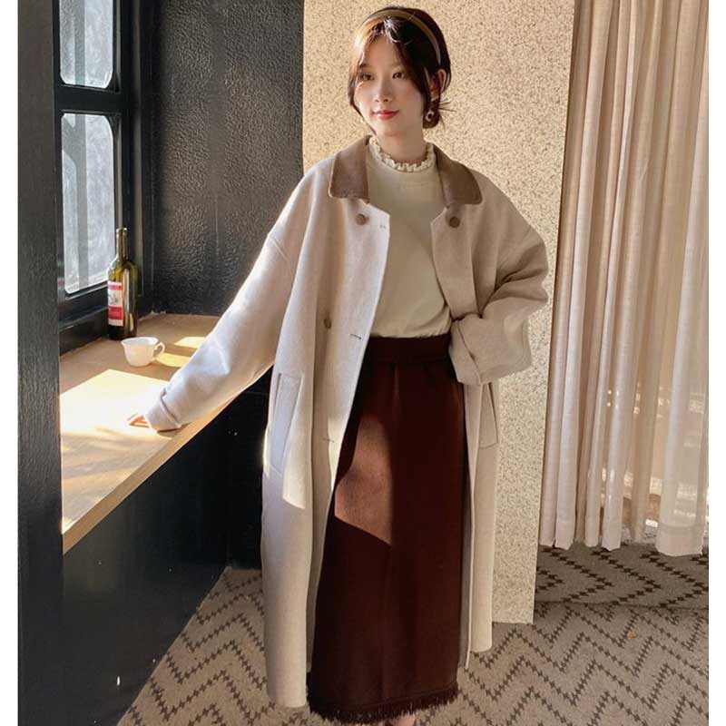 バイカラーロングチェスターコート(2colors)