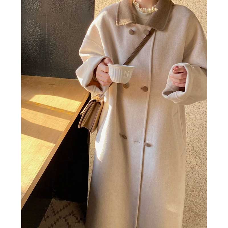 バイカラーロングチェスターコート(2colors)