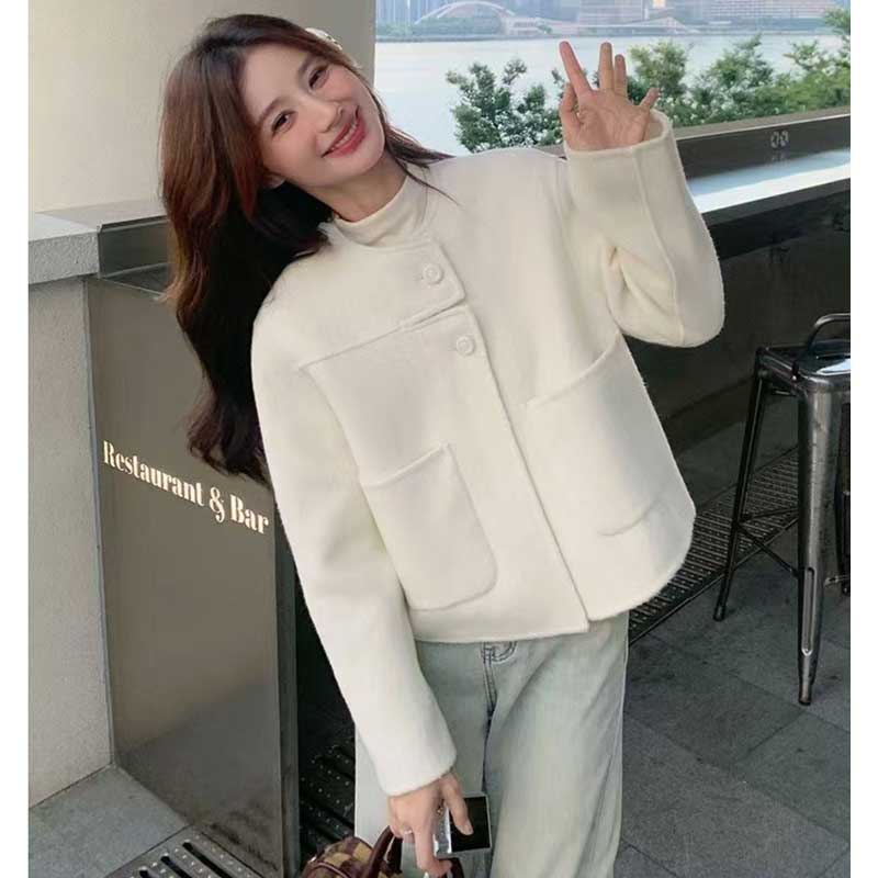 ノーカラーショートジャケット(2colors)