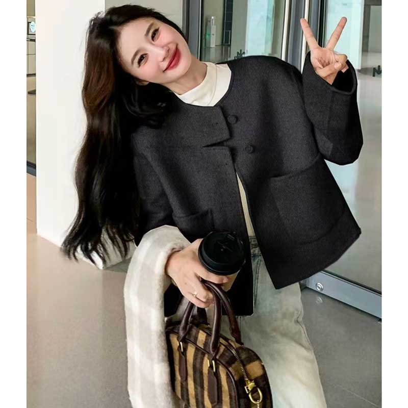 ノーカラーショートジャケット(2colors)