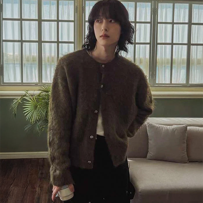 シャギーニットカーディガン(2colors)