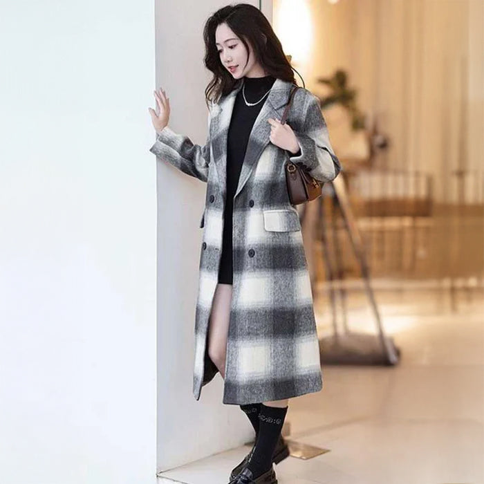 ブロックチェックチェスターコート(2colors)