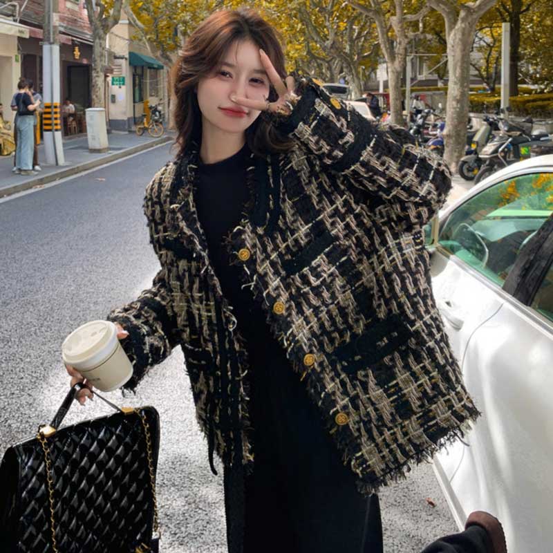 オーバーサイズツイードジャケット