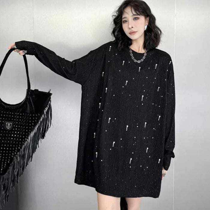 スパンコールグリッターワンピース