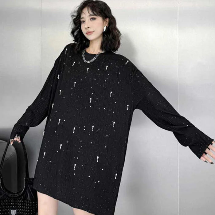 スパンコールグリッターワンピース
