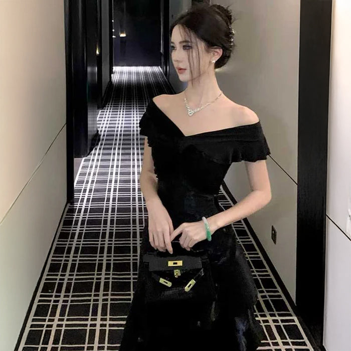 オフショルダーティアードワンピース(3colors)