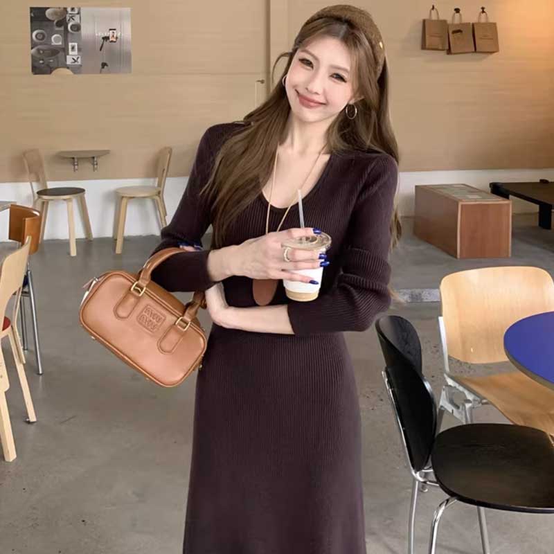 ストレッチリブマキシワンピース(3colors)