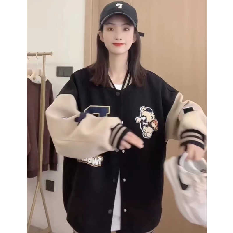 くまロゴパッチ付きオーバーブルゾン