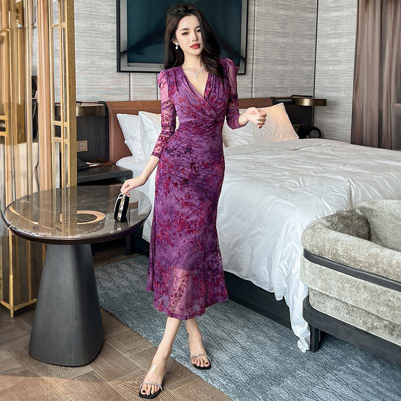 マーメイドドレス 紫 - スーツ・フォーマル・ドレス
