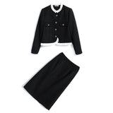 バイカラーフリルジャケット(2colors)×ナロースカート(2colors)【上下別売り可】