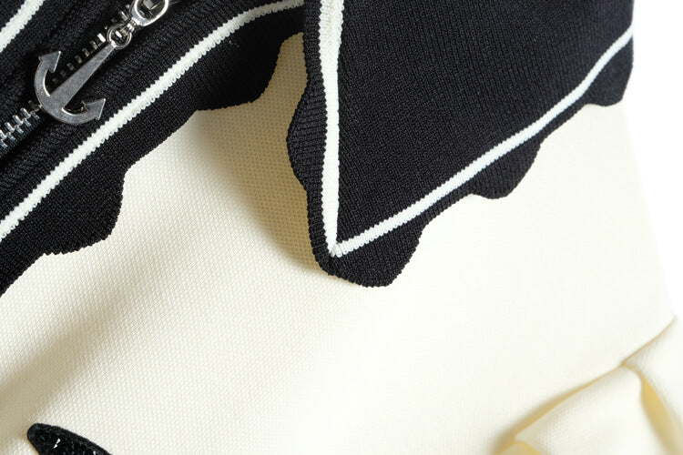 クロップドデザインカラーポロシャツ×マルチストライプペンシルスカート【上下別売り可】