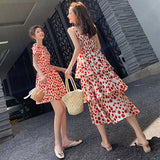 レッドマルチドットワンピース(2types)