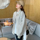 アシメデザインスリーブジッパーオーバーブルゾン