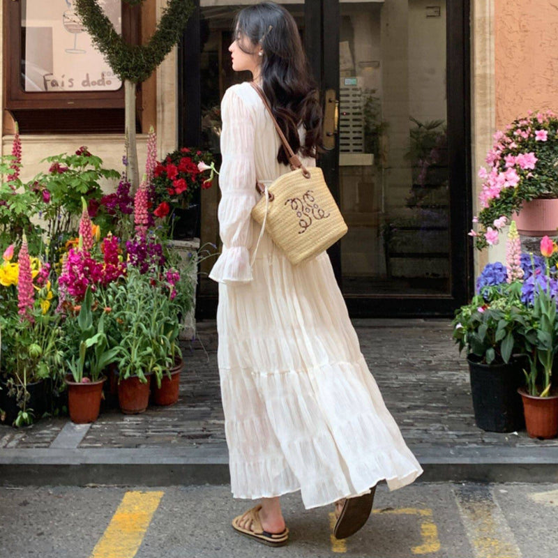 シフォンティアードワンピース