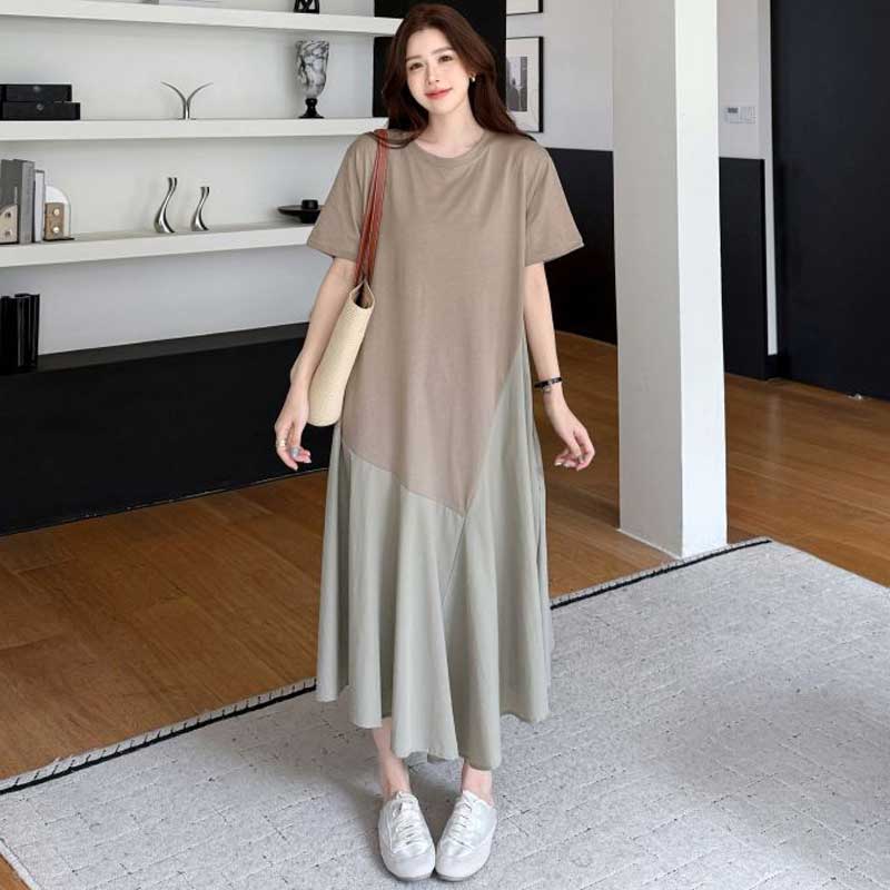 バイカラーTシャツワンピース