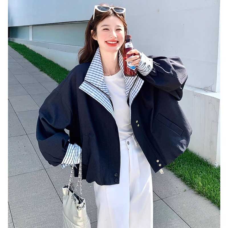 ダブルカラードルマンジャケット