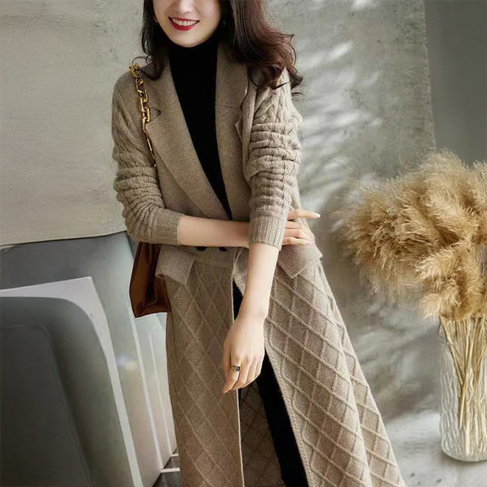 ニットロングカーディガン