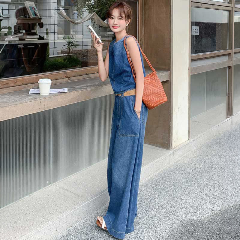 ノースリーブワイドデニムセットアップ