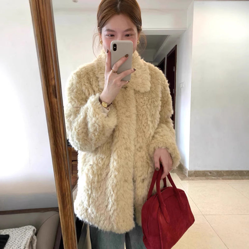 プードルボアジャケットコート(2colors)