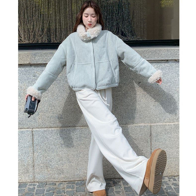 ファーライナー付きスエードタッチブルゾン(3colors)