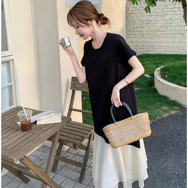 チュールヘムＴシャツワンピース