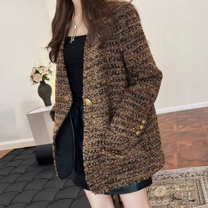 ブラウンミックスツイードジャケット