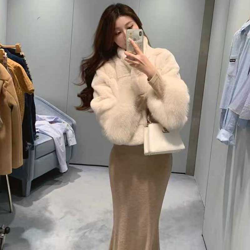 ファーショートケープコート(2colors)