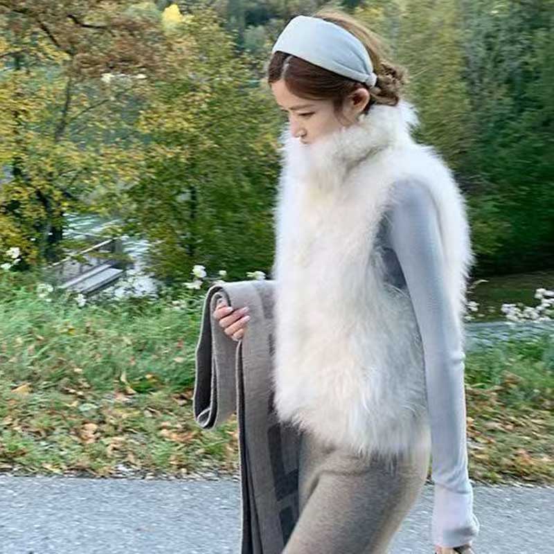 ハイネックファーベスト(2colors)