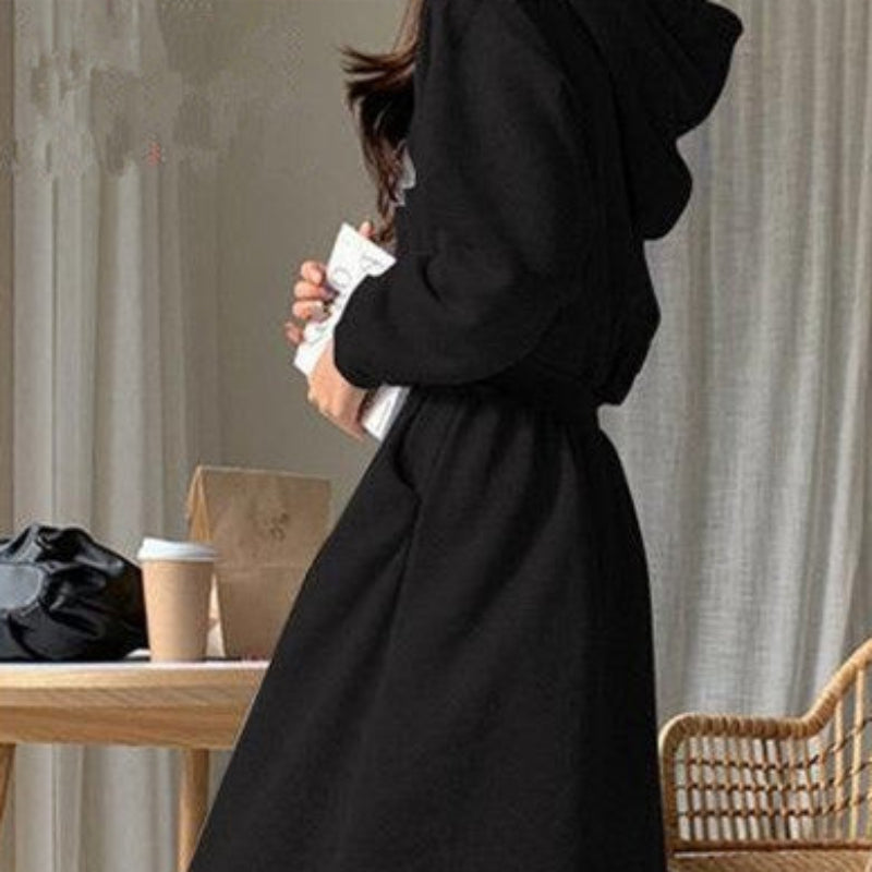 フード付きパーカーワンピース(2colors)