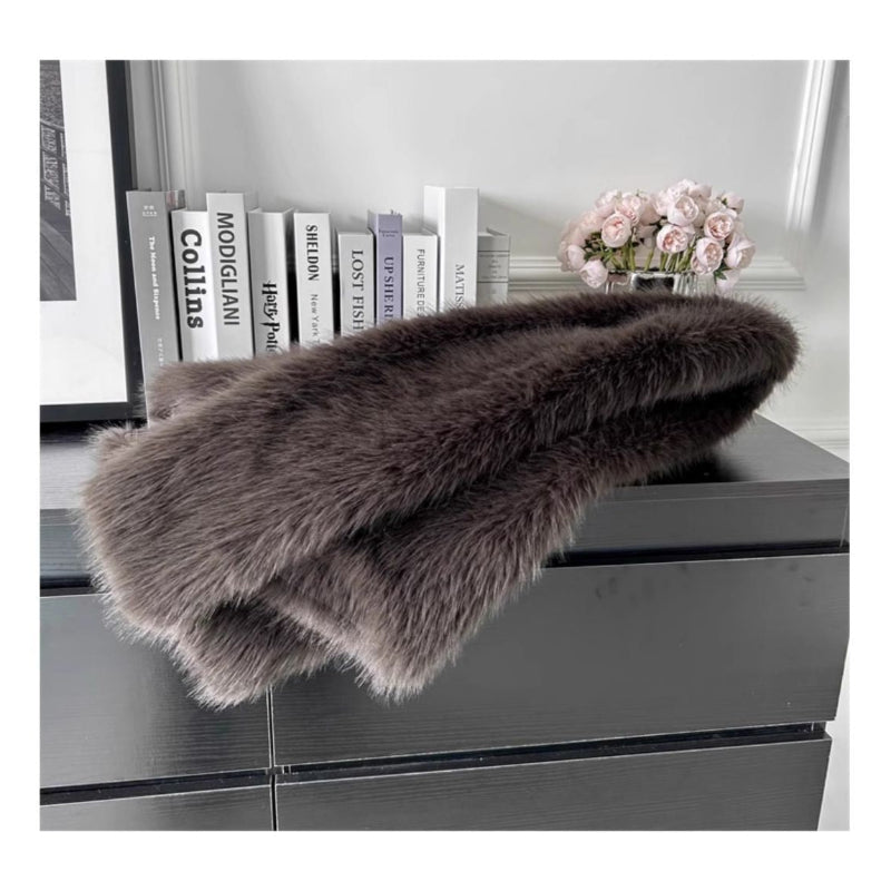 フェイクファーノーカラーコート(2colors)