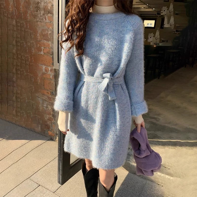 ミックスモヘアショート丈ワンピース(3colors)