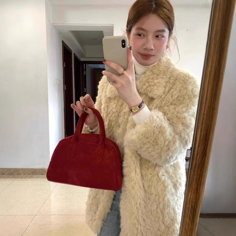 プードルボアジャケットコート(2colors)