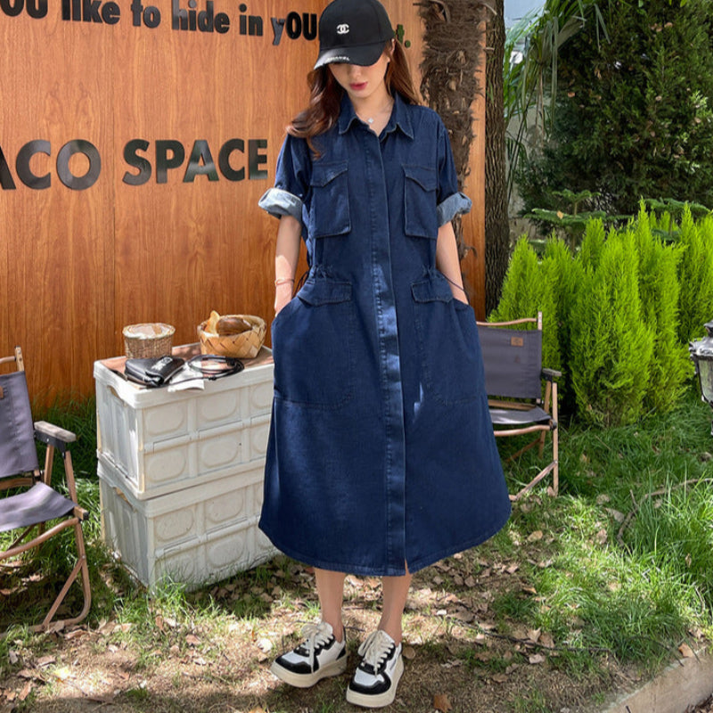 ワークデザインデニムワンピース