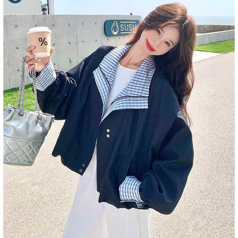 ダブルカラードルマンジャケット