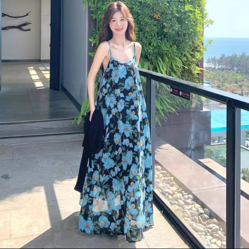 フローラルプリントキャミソールワンピース