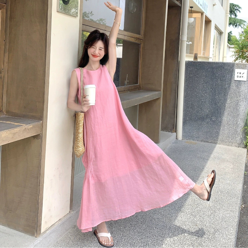 Rene ノースリーブ ワンピース ピンク ルネ ピンク ワンピース