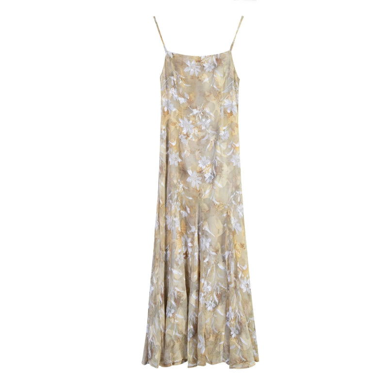 アートフラワーキャミソールワンピース(2colors)