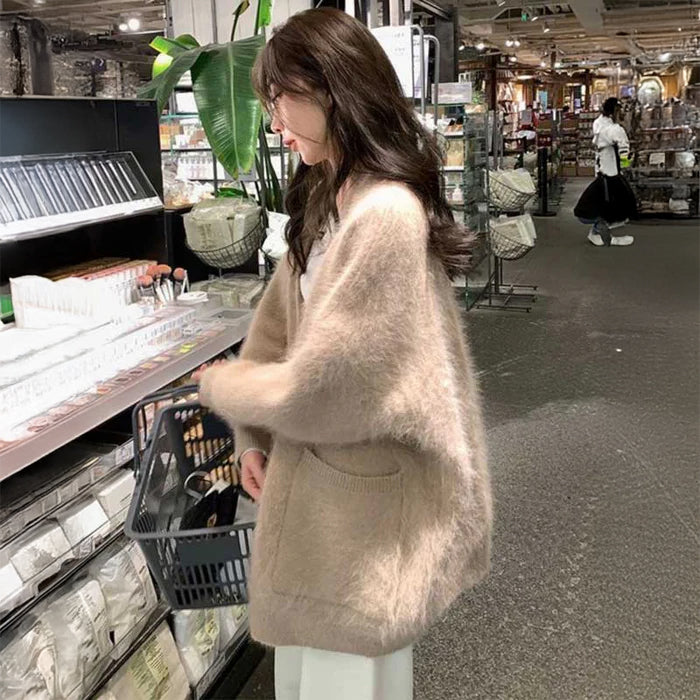 ロングシャギーニットカーディガン(2colors)